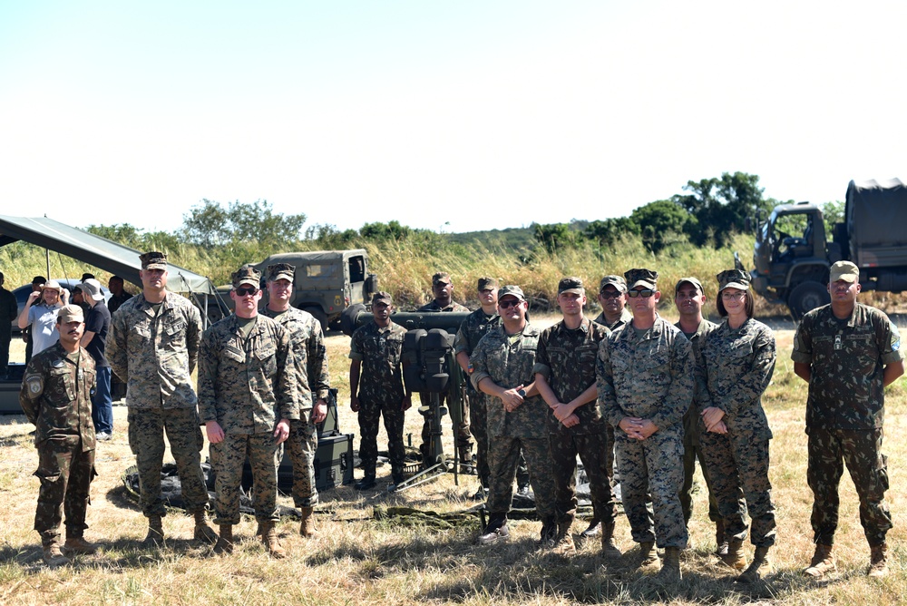 U.S. Marines exchange best practices with Brazilian Naval Infantry during Expeditionary Airfield Exercise