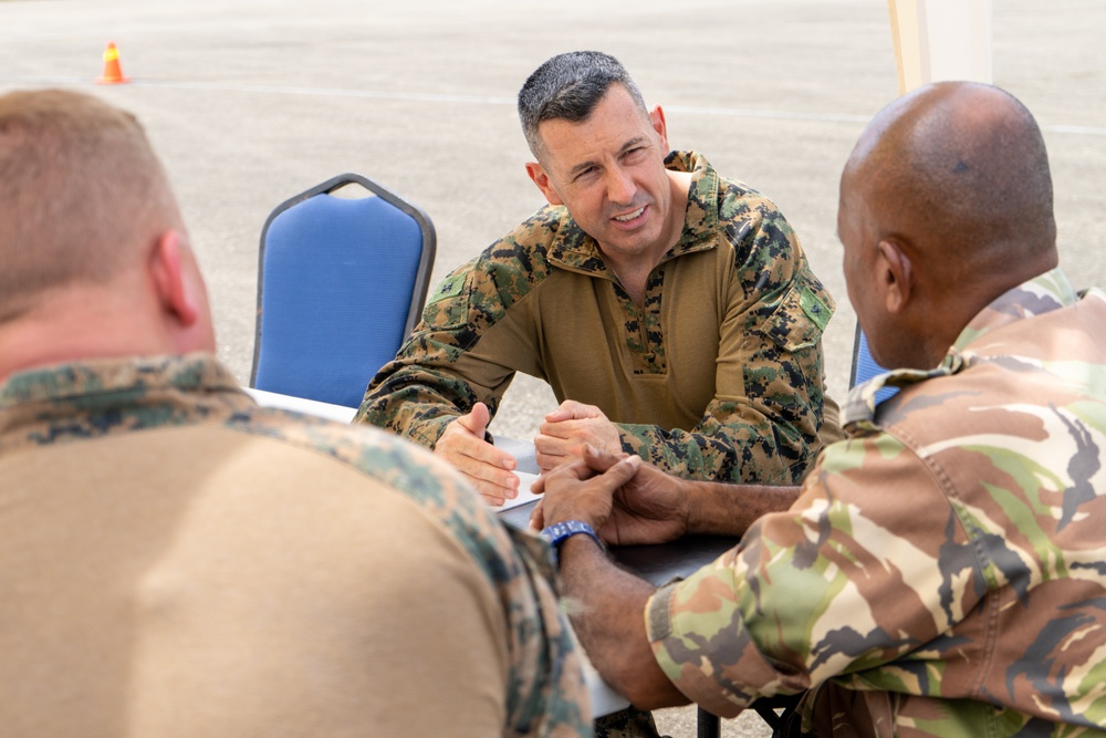 MRF-D 24.3: U.S. Navy Chaplain, RP, meets PNGDF religious leader during HADR