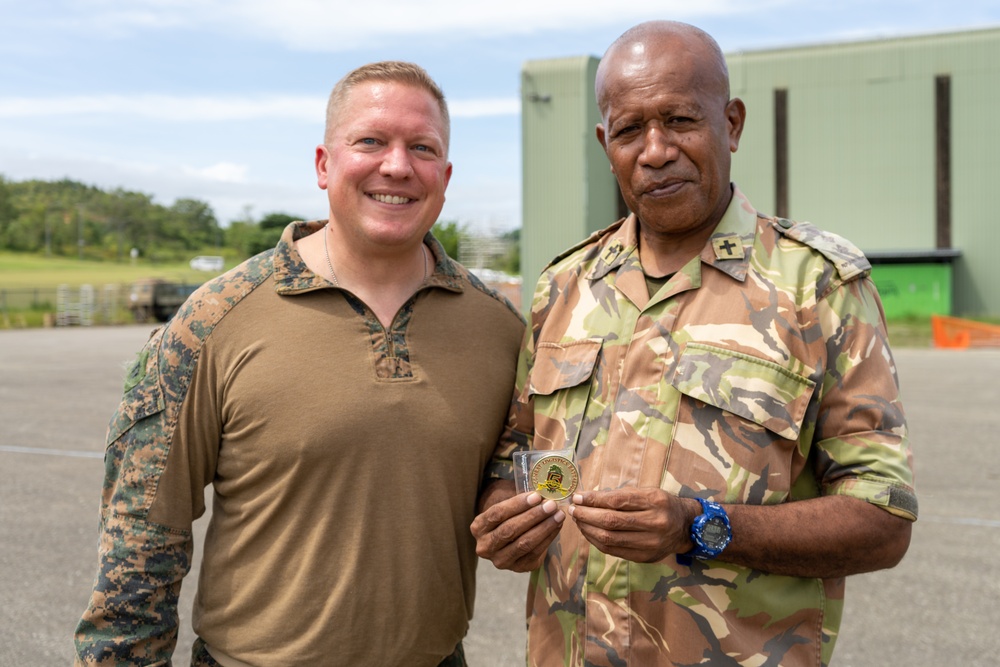 MRF-D 24.3: U.S. Navy Chaplain, RP, meets PNGDF religious leader during HADR