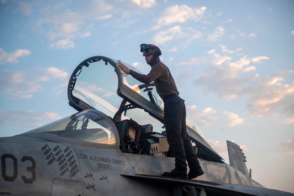 USS Dwight D. Eisenhower Conducts Routine Operations in the Red Sea