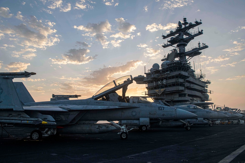 USS Dwight D. Eisenhower Conducts Routine Operations in the Red Sea