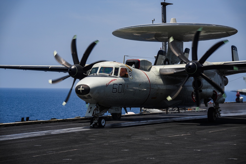 USS Dwight D. Eisenhower Conducts Flight Operations in the Red Sea