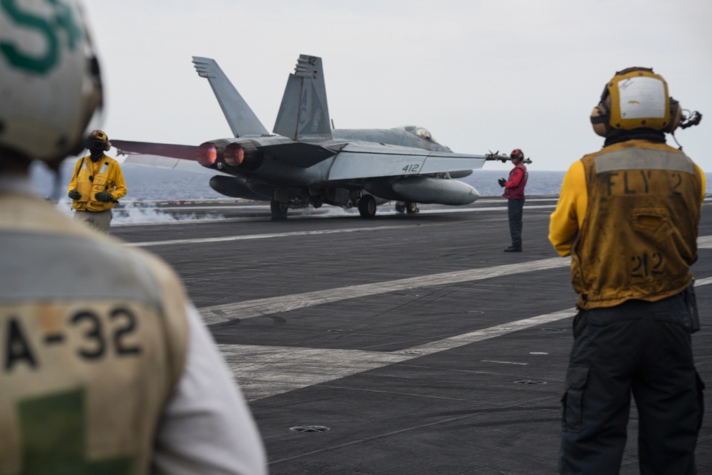 USS Dwight D. Eisenhower Conducts Flight Operations in the Red Sea