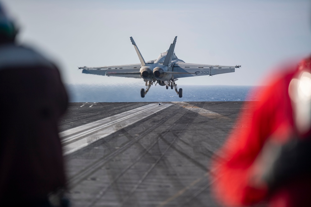 USS Dwight D. Eisenhower Conducts Flight Operations in the Red Sea