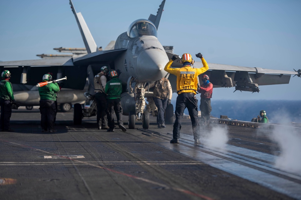 USS Dwight D. Eisenhower Conducts Flight Operations in the Red Sea