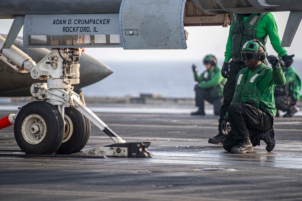 USS Dwight D. Eisenhower Conducts Flight Operations in the Red Sea