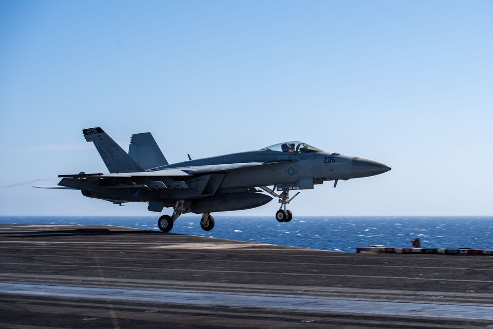 USS Dwight D. Eisenhower Conducts Flight Operations in the Red Sea