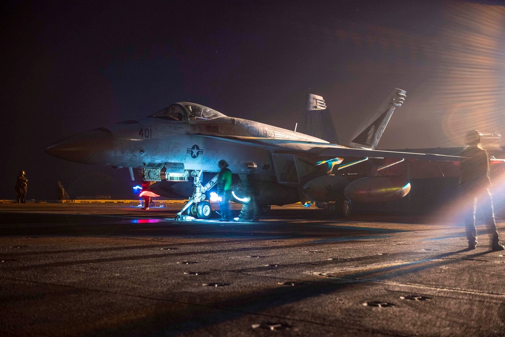 USS Dwight D. Eisenhower Conducts Flight Operations in the Red Sea