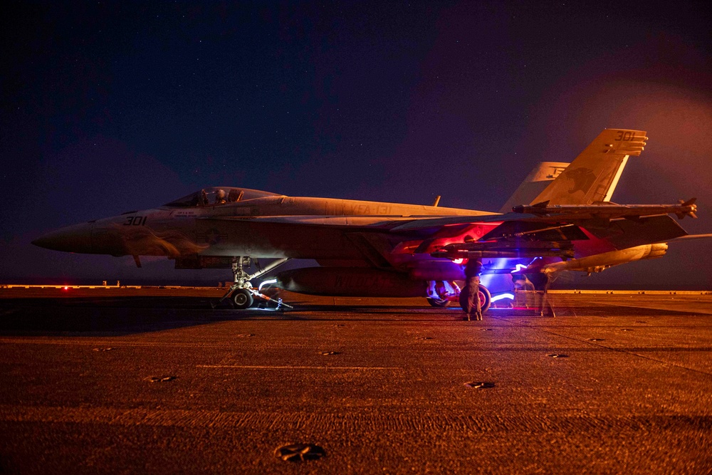 USS Dwight D. Eisenhower Conducts Flight Operations in the Red Sea