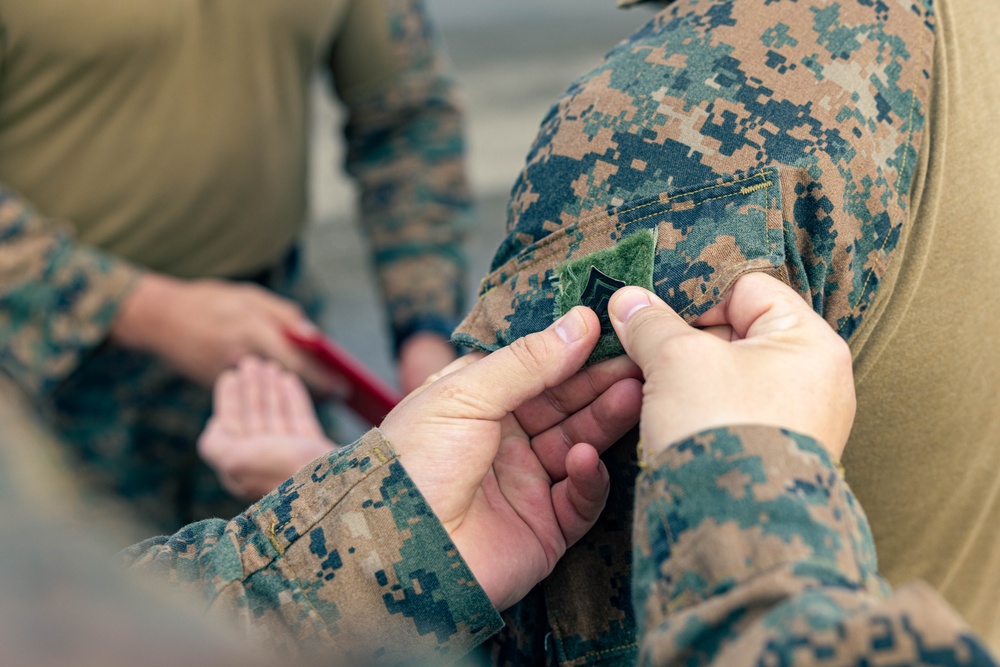 MRF-D 24.3 spotlight: Staff Sgt. Luke gets promoted to SNCO in PNG