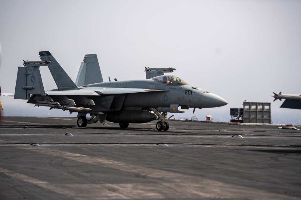 USS Dwight D. Eisenhower Conducts Flight Operations in the Red Sea