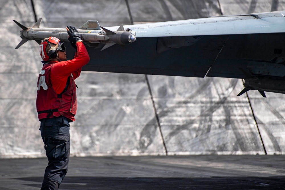 USS Dwight D. Eisenhower Conducts Flight Operations in the Red Sea