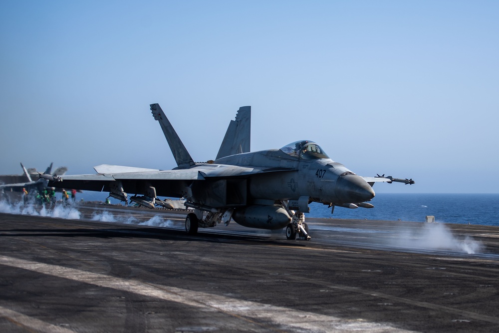 USS Dwight D. Eisenhower Conducts Flight Operations in the Red Sea