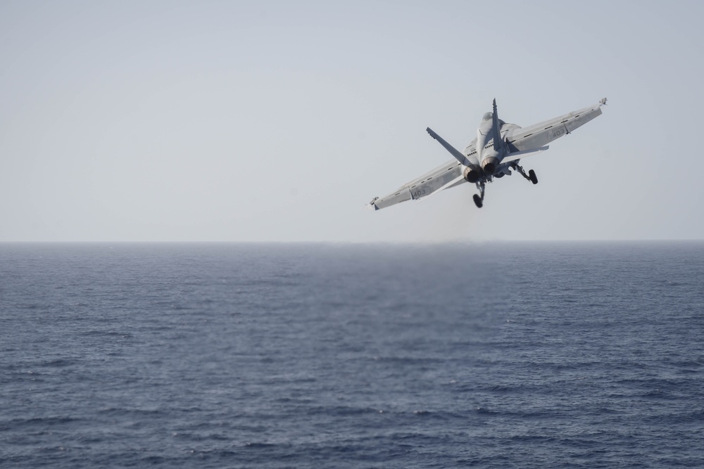 USS Dwight D. Eisenhower Conducts Flight Operations in the Red Sea