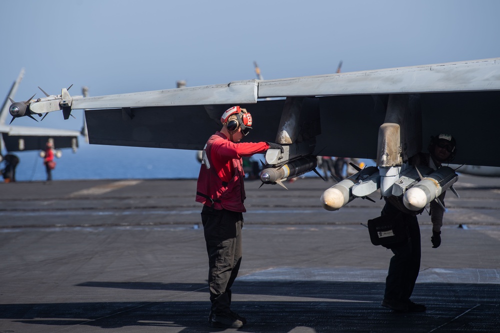 USS Dwight D. Eisenhower Conducts Flight Operations in the Red Sea