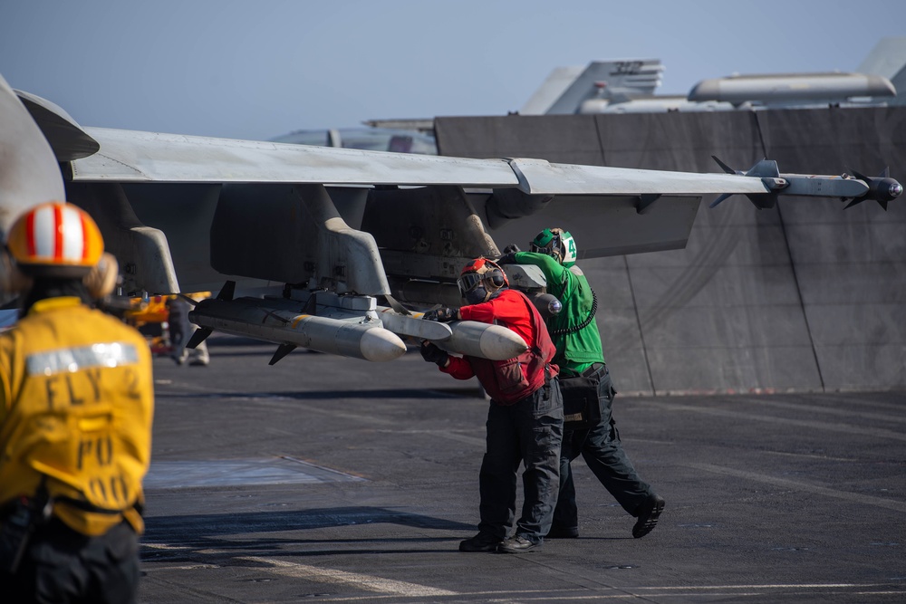 USS Dwight D. Eisenhower Conducts Flight Operations in the Red Sea