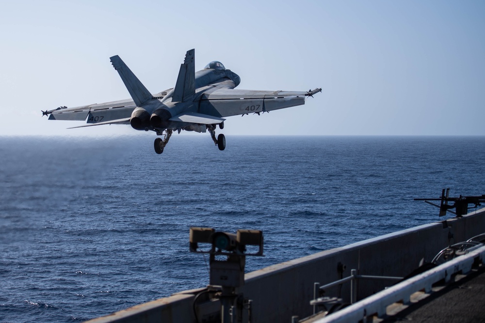 USS Dwight D. Eisenhower Conducts Flight Operations in the Red Sea