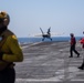 The &quot;Fighting Swordsmen&quot; of Strike Fighter Squadron (VFA) 32 Conduct an Airborne Change of Command Ceremony in the Red Sea