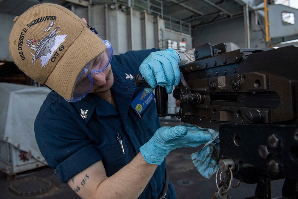A Gunner's Mate Conducts Routine Operations in the Red Sea