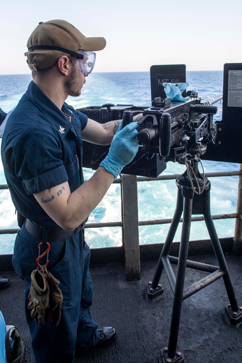 A Gunner's Mate Conducts Routine Operations in the Red Sea