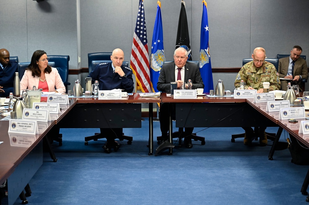 SecAF Kendall, PTDO USecAF Jones, CSAF Allvin, VCSO Guetlein host veteran and military service organization roundtable