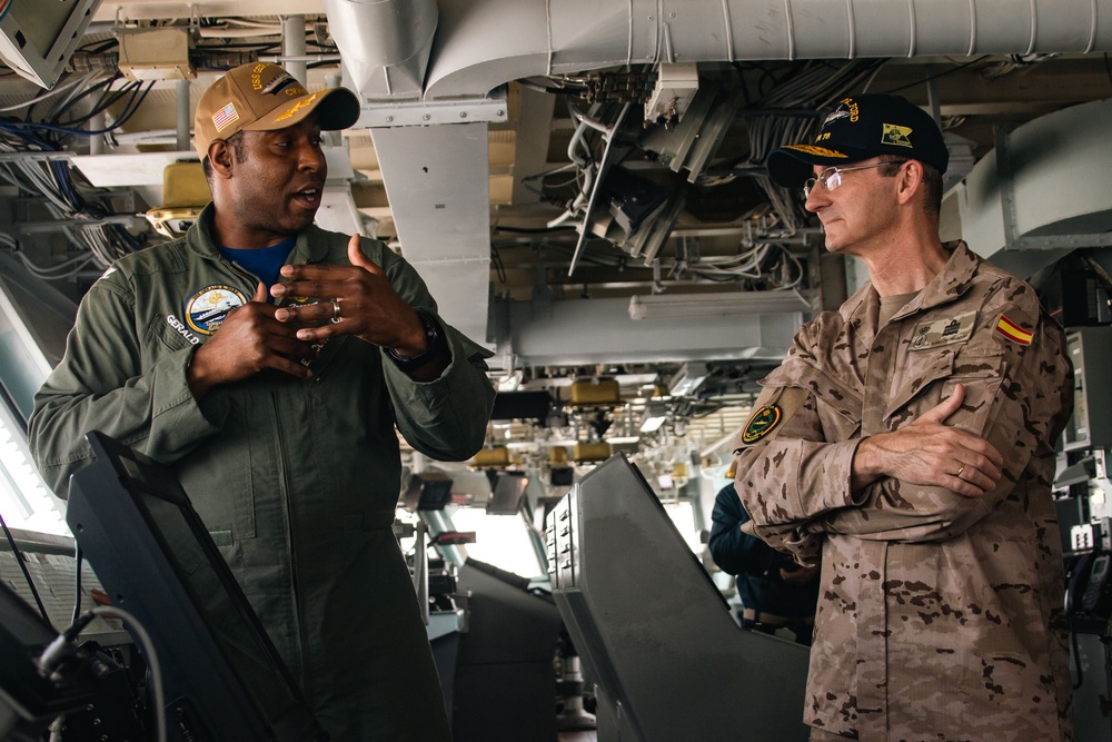 Spanish Navy Vice Adm. Visits USS Gerald R. Ford