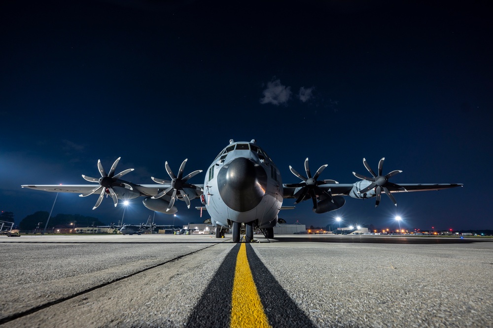 Reserve Citizen Airmen Watch Over Dobbins as Night Falls