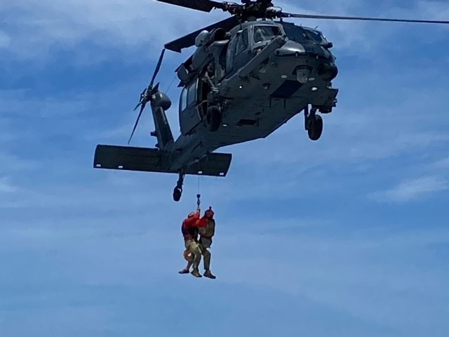 920th RQW successfully conducts civilian medical airlift 350 miles off coast of United States