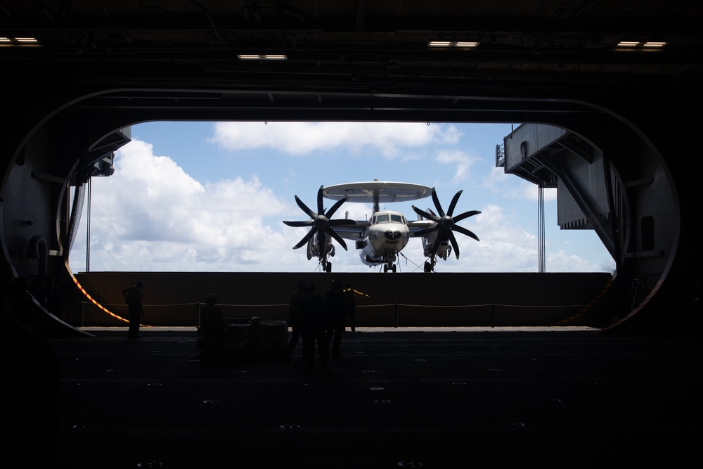 George Washington conducts Hangar Deck Operations