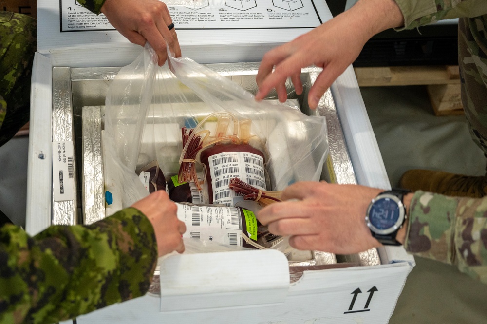 U.S. and Canadian forces conduct first-ever two-way blood swap