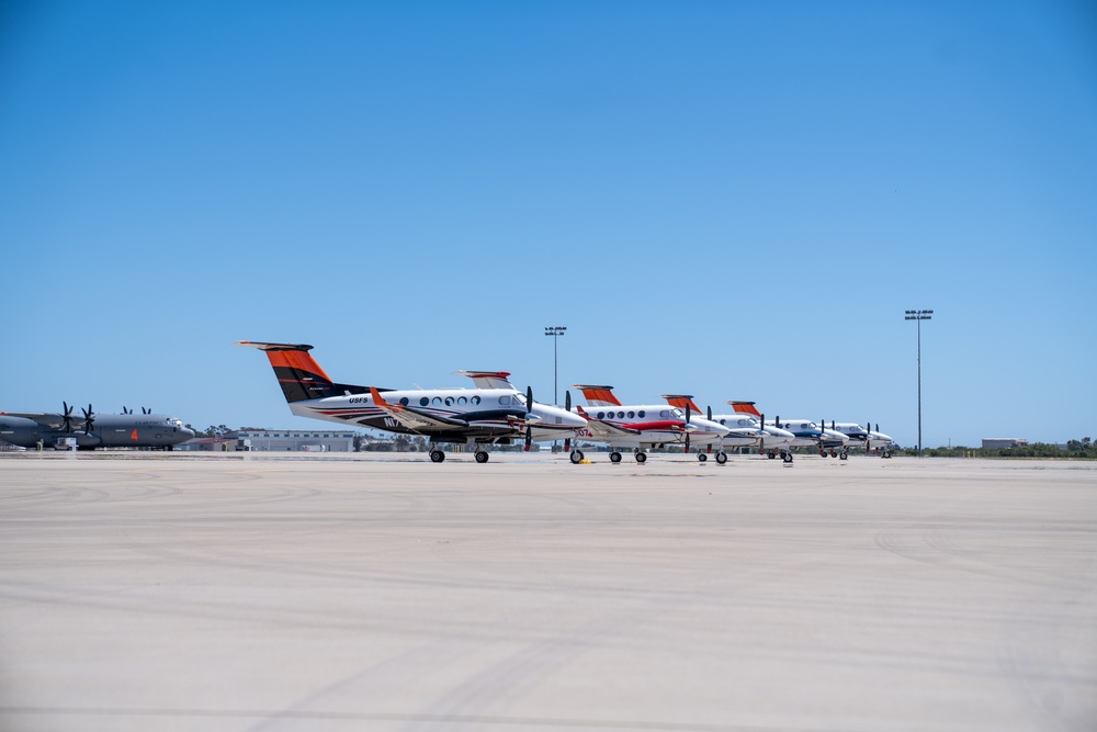 USDA Forest Service lead planes on the flightline at Channel Islands Air National Guard Station, Port Hueneme, Calif.