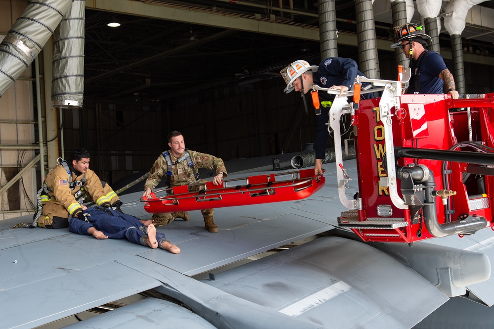 Dover Fire Department train with Dover AFB first responders