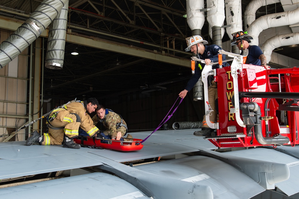 Dover Fire Department train with Dover AFB first responders