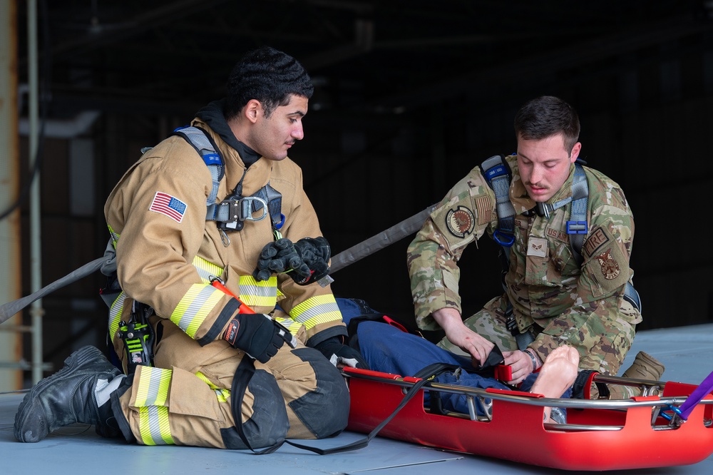 Dover Fire Department train with Dover AFB first responders