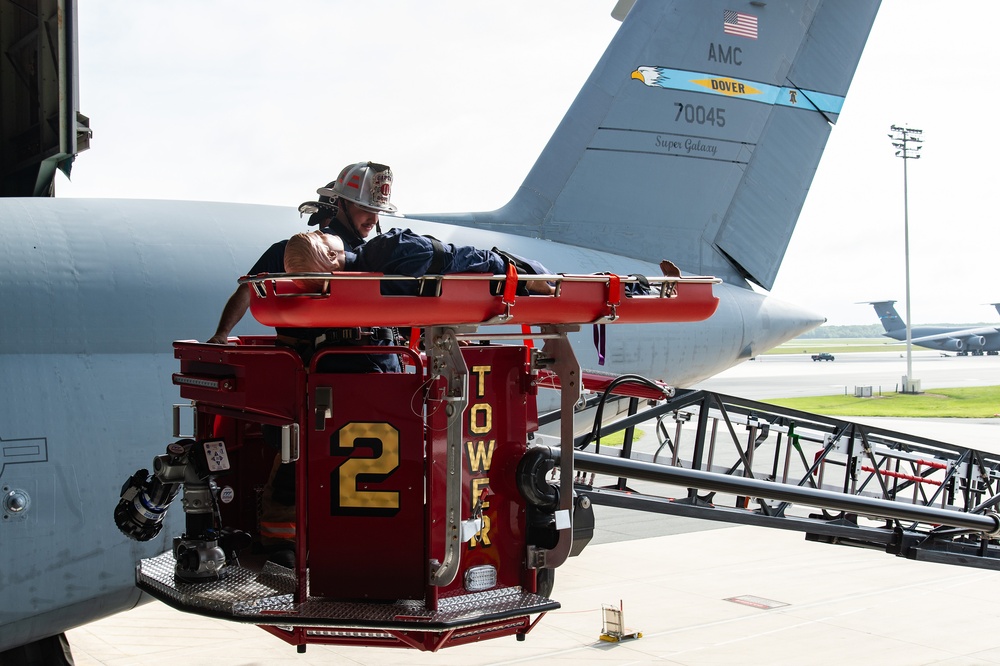 Dover Fire Department train with Dover AFB first responders