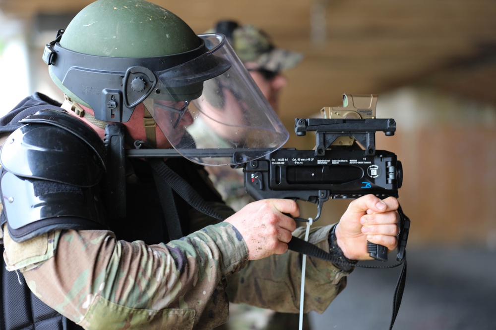 West Virginia Army National Guard Fires Grenade launcher