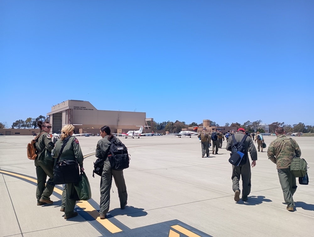 The High Rollers from Nevada Air National Guard Base arrive at Channel Islands Air National Guard Station in Port Hueneme, Calif.