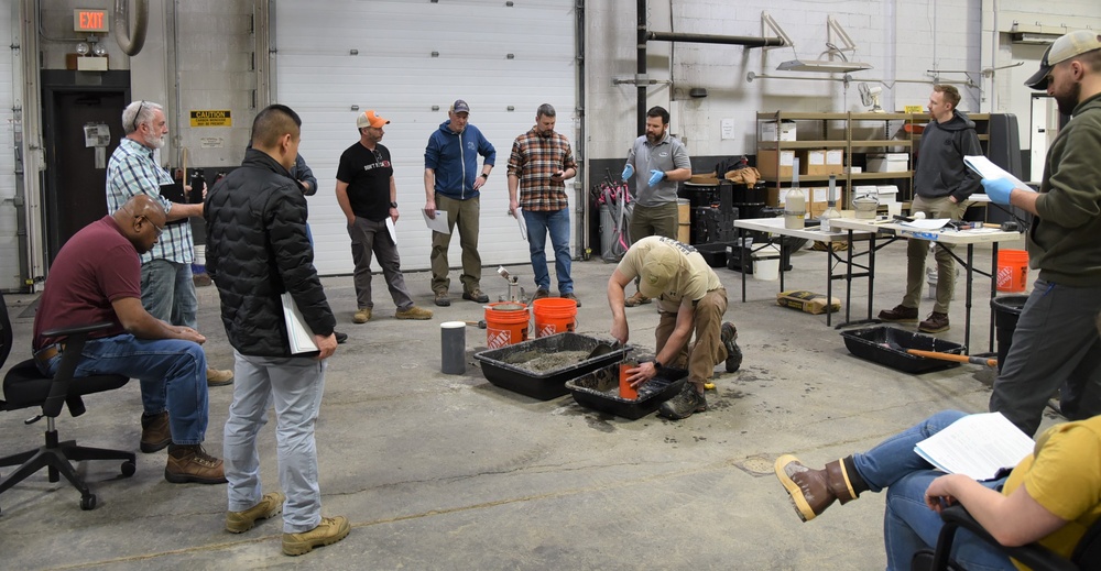 Ken McInally, geotechnical engineer, participates in the ACI practical exam