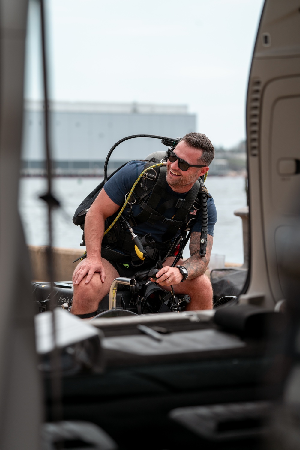 Divers inspect Coast Guard Cutter Eagle