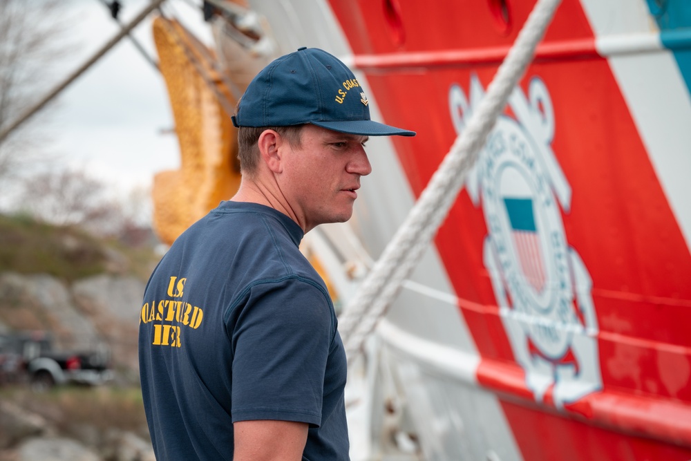 Divers inspect Coast Guard Cutter Eagle