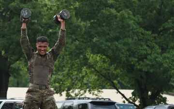 Maryland Army National Guardsman Conducts High Intensity Interval Training – Maryland Region II Best Warrior Competition 2024