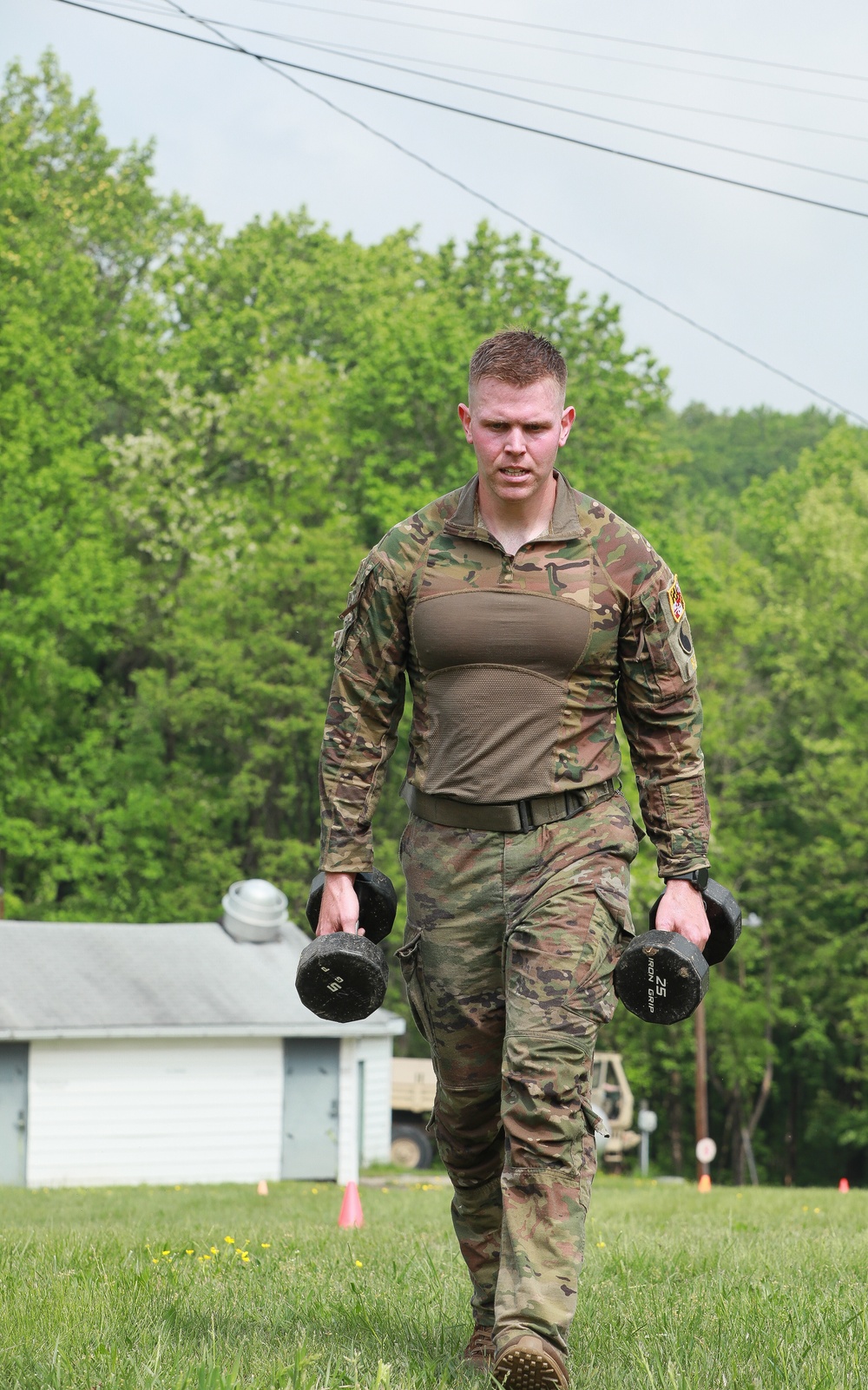 Maryland Army National Guardsman Conducts High Intensity Interval Training – Maryland Region II Best Warrior Competition 2024