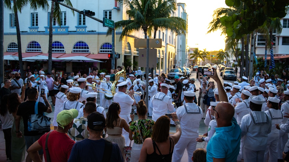 Navy Band Southeast performs in Miami South Beach