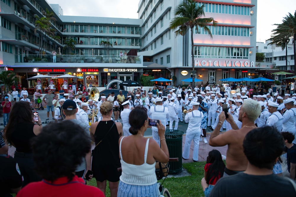 Navy Band Southeast performs in Miami South Beach