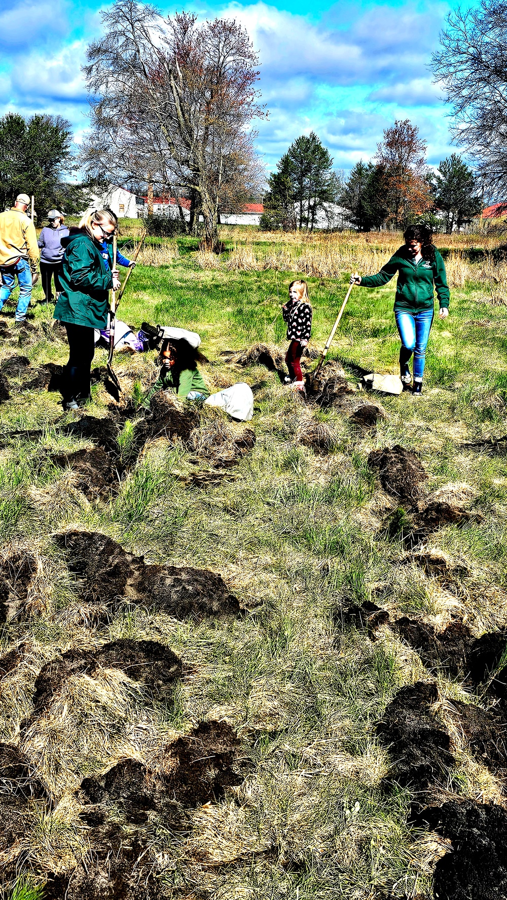 Tree planters were abundant for Fort McCoy’s 2024 Arbor Day celebration; hundreds of trees planted