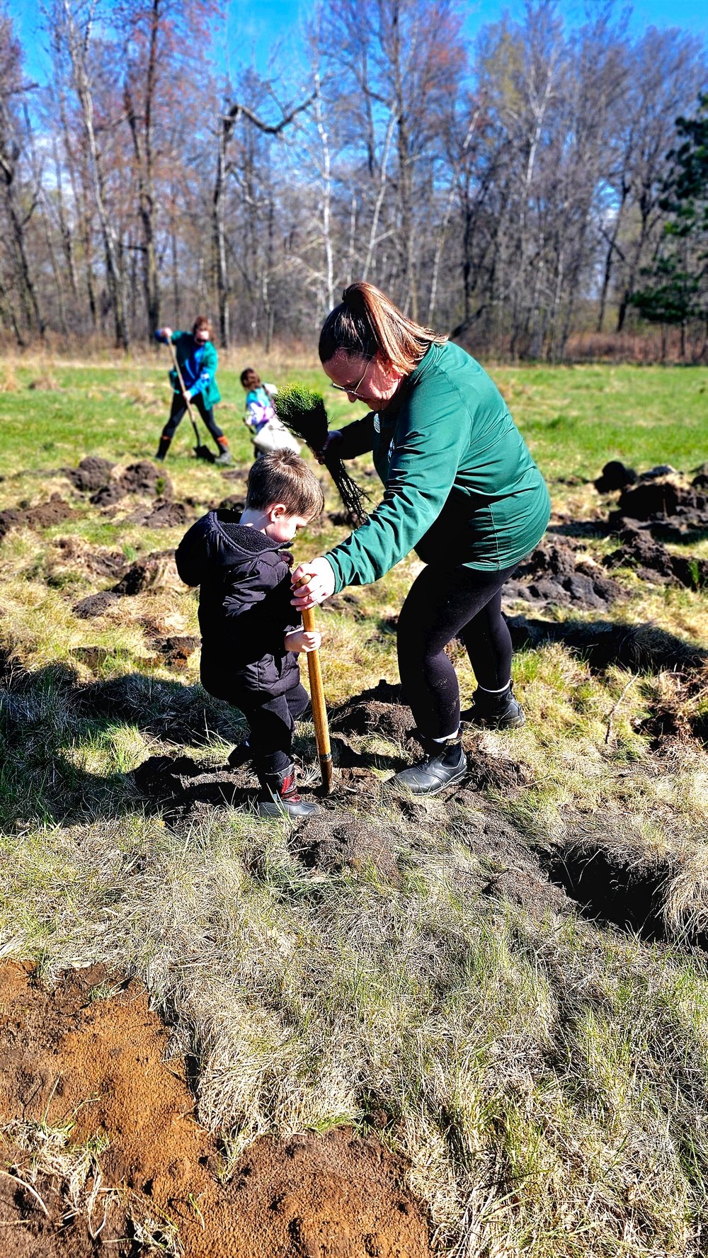 Tree planters were abundant for Fort McCoy’s 2024 Arbor Day celebration; hundreds of trees planted