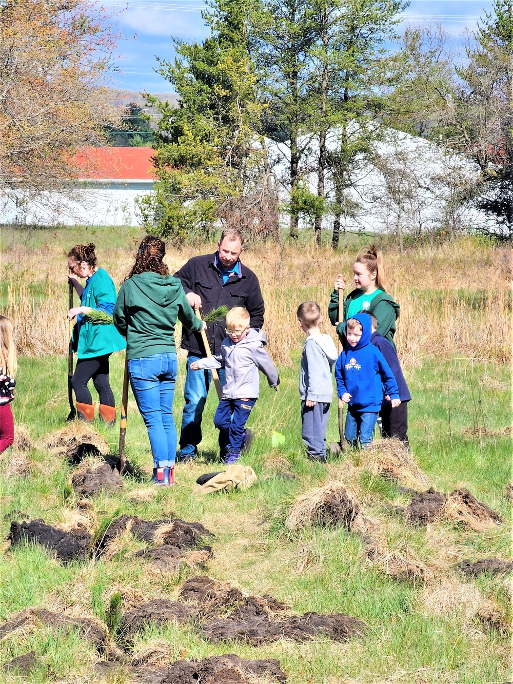 Tree planters were abundant for Fort McCoy’s 2024 Arbor Day celebration; hundreds of trees planted