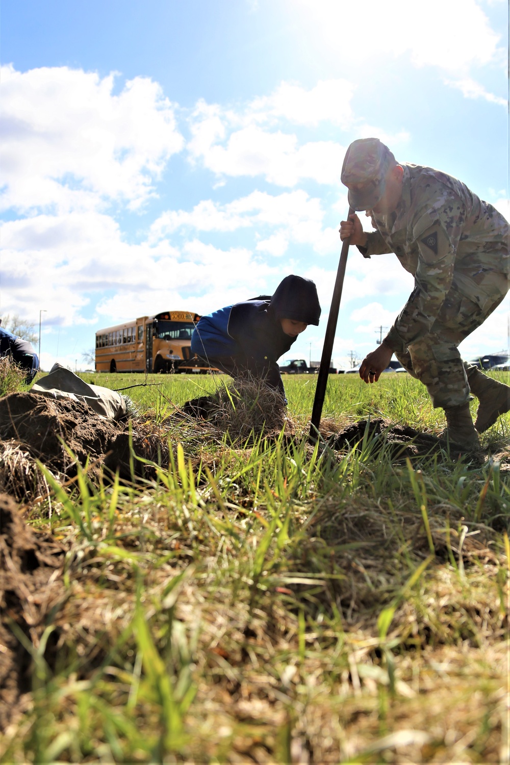 Tree planters were abundant for Fort McCoy’s 2024 Arbor Day celebration; hundreds of trees planted