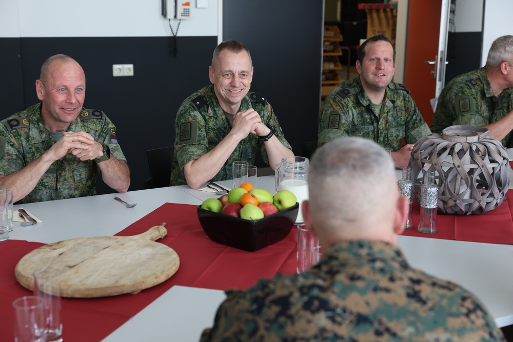 Maj. Gen. Sofge Visits Netherlands Marine Corps Key Leaders