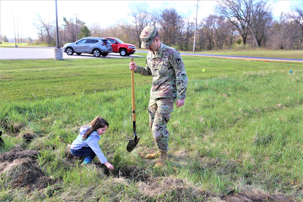 Tree planters were abundant for Fort McCoy’s 2024 Arbor Day celebration; hundreds of trees planted